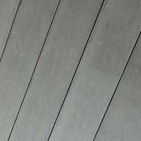 Outsunny Tavolino da Giardino Moderno con Piano in Plastica di Legno, in Rattan e Acciaio, 50x50x55 cm, Grigio e Nero(m-9)