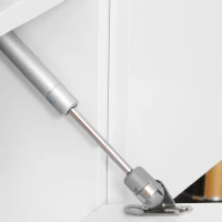 HOMCOM Meuble TV, banc TV, meuble de télévision, jusqu'à 60 pouces, avec lumières LED, 2 étagères et placards, panneau de porte brillant, 137 x 35 x 42 cm, blanc(m-9)