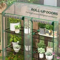 Outsunny 46 x 143cm Mini Lean-To Greenhouse, with Three Inner Shelves(m-6)