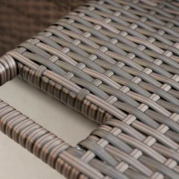 Outsunny 2 Seater Double Rattan Sun Lounger Recliner Day Bed Outdoor Wicker Weave Furniture Sofa w/ Fire Retardant Cushions – Cream(m-9)