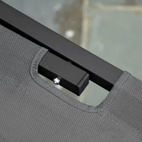 Outsunny Sezlong din aluminiu, sezlong pentru gradina cu spatar reglabil pe 5 pozitii, 163x58.5x91cm, gri(m-8)