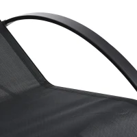 Outsunny Set 2 sezlonguri si masuta, 59x169x66 cm, negru(m-9)