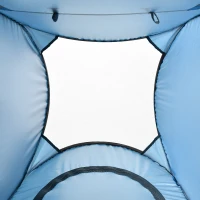 Outsunny Tenda de Duche Tenda de Privacidade Portátil com 1 Gancho Bolso Bolsa de Transporte e UV20+ 126x124x189 cm Azul(m-9)
