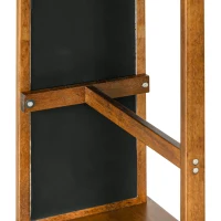 HOMCOM Espelho de Pé com Rodas Espelho de Corpo Inteiro com Barra para Pendurar Roupa e Prateleira 35,5x49,5x167,8 cm Nogueira(m-9)