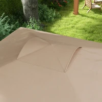 Outsunny Gazebo da Giardino 3x3 m Pieghevole con Altezza Regolabile e Borsa di Trasporto con Ruote, Beige(m-8)