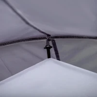 Outsunny Tenda de Campismo para 2-3 Pessoas Dobrável à Prova d'Agua e à Prova de UV 20+ com Vestíbulo 426x206x154 cm Cinza Escuro(m-8)