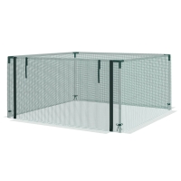 Outsunny 1,25 x 1,25 m Tuinnet, Plantenbeschermingstent met Ritssluiting, Insectenwerend Net, Staal, Groen