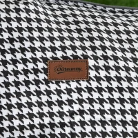 Outsunny Foldable Camp Bed, Padded Patio Camping Bed with Carry Bag, Magazine Bag and Cup Holder for Outdoor, Garden, Black(m-7)