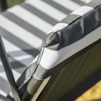 Outsunny Balancelle de Jardin 3 Places Toit Inclinaison réglable Coussins Assise et Dossier Acier Noir Polyester Gris(m-7)