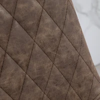 HOMCOM Set of Two Faux Leather Retro Bar Stools - Brown(m-9)