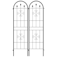 Outsunny Set of Two Spiral Anchor Garden Trellis Panels