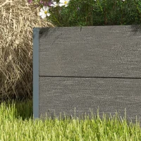 Outsunny 34 x 69.5cm Garden Planter Box, with Back Trellis, Grey(m-9)