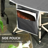 Outsunny Single Steel Frame Portable Camping Cot, with Carry Bag - Grey(m-6)