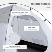 Outsunny Two-Man Dome Tent, with Front Vestibule - Blue/Grey(m-8)