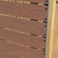 Outsunny 34 x 69.5cm Garden Planter Box, with Back Trellis, Brown(m-9)