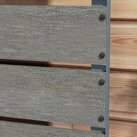 Outsunny 34 x 69.5cm Garden Planter Box, with Back Trellis, Grey(m-8)