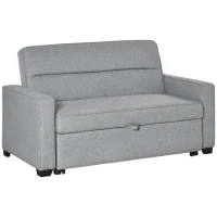 Homcom Canapea Extensibila 2 locuri cu 3 pozitii spatar 154x87x89 cm – Textil(m-1)