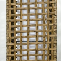 Outsunny Lampada Solare da Giardino con Pannello di Ricarica, in Acciaio e Rattan, 15.5x15.5x69 cm, Nero e Marrone(m-9)