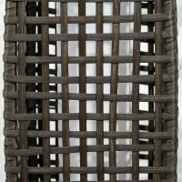 Outsunny Lampada Solare da Giardino con Pannello di Ricarica, in Acciaio e Rattan, 21x21x78 cm, Nero e Grigio(m-9)