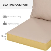 Outsunny Seat and Back Padded Cushion Set - Beige(m-6)
