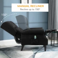 Fotoliu cu Masaj Relaxare cu inclinare, Functie de incalzire si Telecomanda, 78x83x101 cm, Negru(m-6)