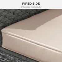 Outsunny Seat and Back Padded Cushion Set - Beige(m-5)