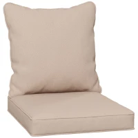 Outsunny Seat and Back Padded Cushion Set - Beige(m-11)