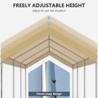 Outsunny Garaj tip cort 6m x 3m, Garaj portabil, Cort de gradina cu copertina, adapost de depozitare, cu copertina din PE anti-UV si kit de ancorare, pentru masina, barca, petrecere, nunta(m-5)