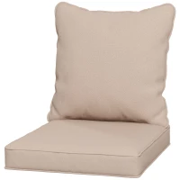 Outsunny Seat and Back Padded Cushion Set - Beige(m-1)