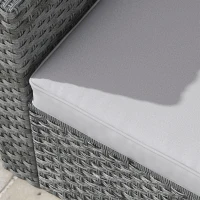 Outsunny Seat and Back Padded Cushion Set - Light Grey(m-8)