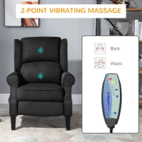 Fotoliu cu Masaj Relaxare cu inclinare, Functie de incalzire si Telecomanda, 78x83x101 cm, Negru(m-7)