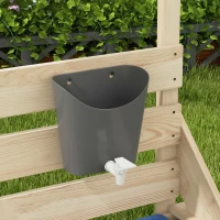 Outsunny Caixa de Areia para Crianças de Madeira com Toldo Brinquedos de Cozinha e Forma de Barco para Jardim 180x103x144,5 cm Natural(m-8)