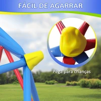 Outsunny Cúpula de Escalada Conjunto de Cúpula Geométrica Parque Infantil para 3-8 Anos para Jardim Ø183x90 cm Vermelho e Azul(m-6)
