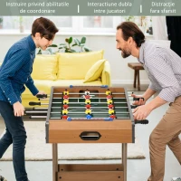 HOMCOM Fotbal- Biliard pliabil compact din lemn cu 18 jucatori, 69x37x70cm(m-6)