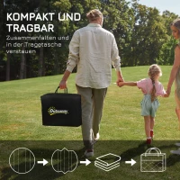 Outsunny Terrasvloerkleed voor buiten, weerbestendig, modern ontwerp, 365 cm x 274 cm x 0,3 cm, zwart + wit(m-4)