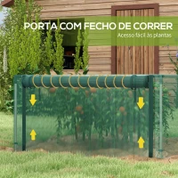 Outsunny Proteção para Cultivo Estufa de Proteção com Suportes de Aço para Plantas em Pátio Jardim Terraço 125x125x62,5 cm Verde(m-6)