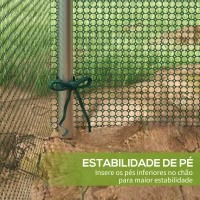 Outsunny Proteção para Cultivo Estufa de Proteção com Suportes de Aço para Plantas em Pátio Jardim Terraço 125x125x62,5 cm Verde(m-7)