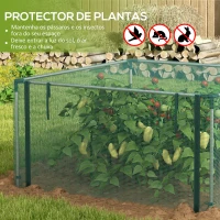 Outsunny Proteção para Cultivo Estufa de Proteção com Suportes de Aço para Plantas em Pátio Jardim Terraço 125x125x62,5 cm Verde(m-4)