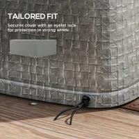 Outsunny 235 x 190 x 90 cm Large Patio Set Covers, Outdoor Garden Furniture Protection Cover Protector Waterproof Anti-UV Grey(m-6)