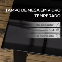 Outsunny Mesa de Jardim Retangular para 6 Pessoas Mesa de Jantar Exterior com Bancada de Vidro para Terraço 150x90x74 cm Preto(m-4)