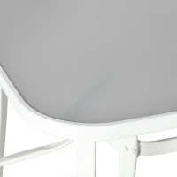 Outsunny Conjunto de Jardim Refeição de 7 Peças Jogo de Mesa e 6 Cadeiras para Terraço com Tampo de Vidro Cinza(m-7)