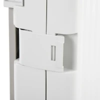 HOMCOM Carrinho de Armazenamento Dobrável Carrinho de Compras com 2 Rodas Capacidade 32L para Casa 41,5x32,5x85 cm Branco(m-7)