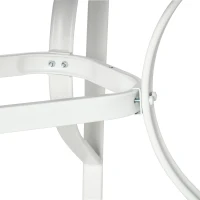 Outsunny Conjunto de Jardim Refeição de 7 Peças Jogo de Mesa e 6 Cadeiras para Terraço com Tampo de Vidro Cinza(m-9)