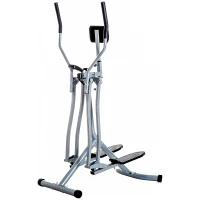 HOMCOM Bicicleta Elíptica Treinador Elíptico Ajustável com Monitor Capacidade 110 kg para Casa Ginásio 96x60x152 cm Cinza(m-10)