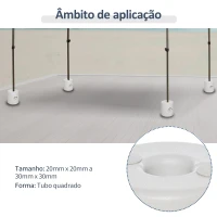 Outsunny Conjunto de 4 Pesos para Tendas Dobráveis Suportes Enchíveis com 9 kg de Água com Maçanetas de Fixação Ø22/24x25 cm Branco(m-5)