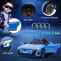 HOMCOM Audi Licensed 12V Kids Electric Ride-On, with Remote Control, Suspension System, Lights, Music, Motor - Blue(m-4)