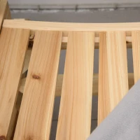 Outsunny Schommelbank Tuinbank Houten Bank, Boomstam-look, Weerbestendig, 112 cm x 96 cm x 93 cm, Natuurlijk(m-9)