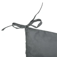 Outsunny Conjunto de 2 Almofadas de Cadeira 50x98x8 cm Almofadas de Cadeira de Exterior para Jardim Terraço Varanda Cinza Escuro(m-7)