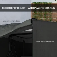 Outsunny 152 x 177cm Three-Seater Swing Chair Protective Cover Grey(m-5)