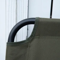 Outsunny Sedia Campeggio Doppia a 2 Posti, Pieghevole con Maniglia e Braccioli, 141x67x80cm, Verde(m-8)